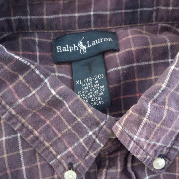 Ralph Lauren Purple Checkered Casual Shirt - Picture 3 of 10
